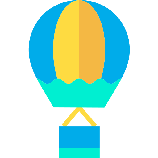 Hot air balloon Kiranshastry Flat icon