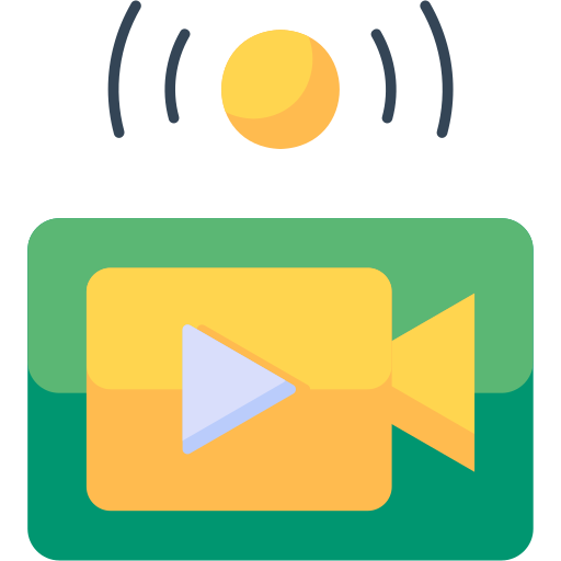 transmisión en vivo icono gratis