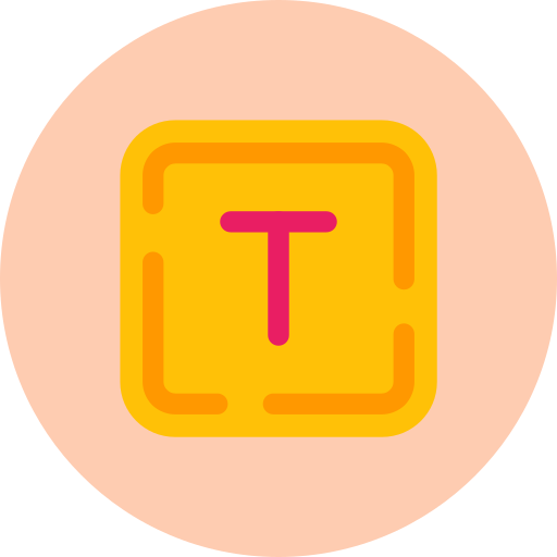 letra t icono gratis