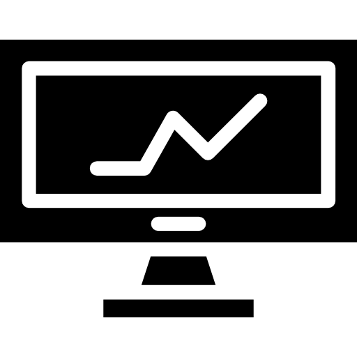 Computer Vector Market Fill icon