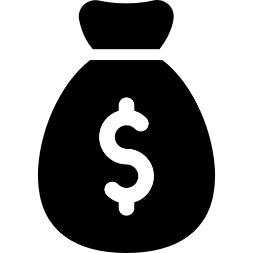 Money bag icon Vector Market Fill