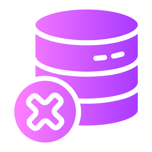 eliminar base de datos icono gratis