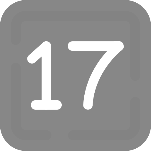 diecisiete icono gratis