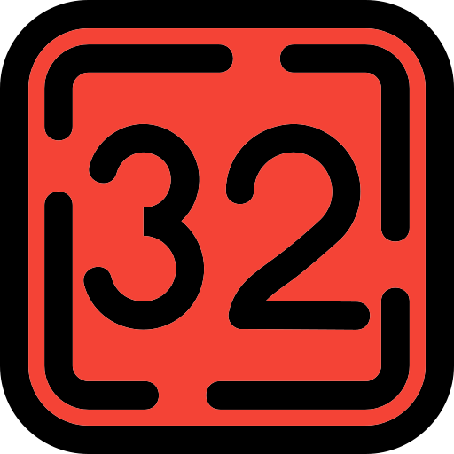 Thirty two free icon