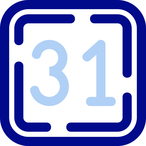 treinta y uno icono gratis