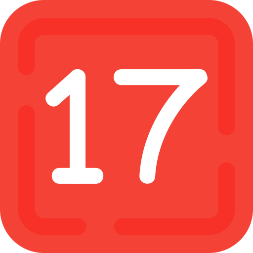 diecisiete icono gratis