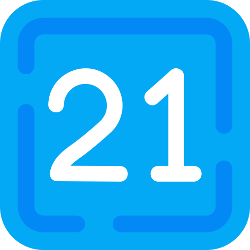 Twenty one free icon Twenty one free icon