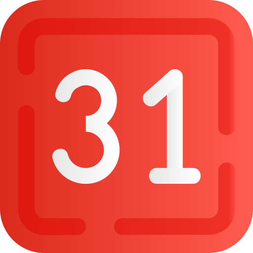 treinta y uno icono gratis