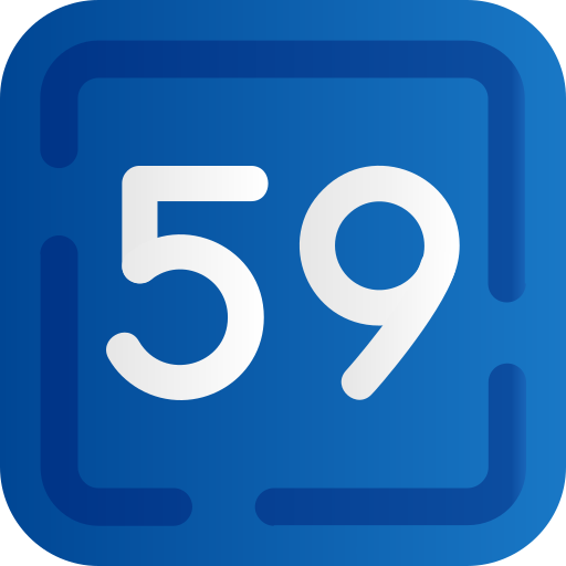 cincuenta y nueve icono gratis