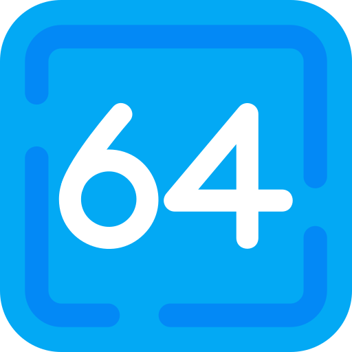Sixty four free icon