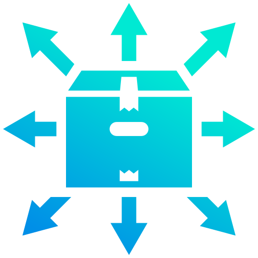 distribución icono gratis