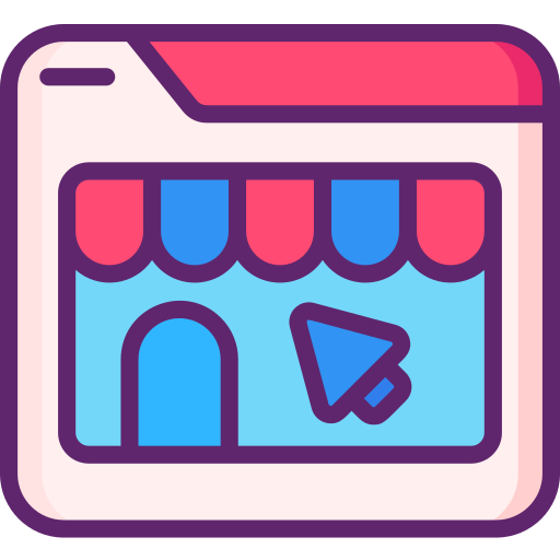 Compras en línea icono gratis