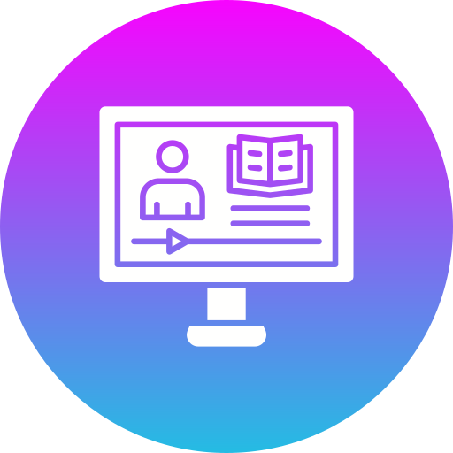 aprendizaje electrónico icono gratis