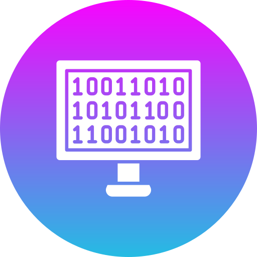 código binario icono gratis