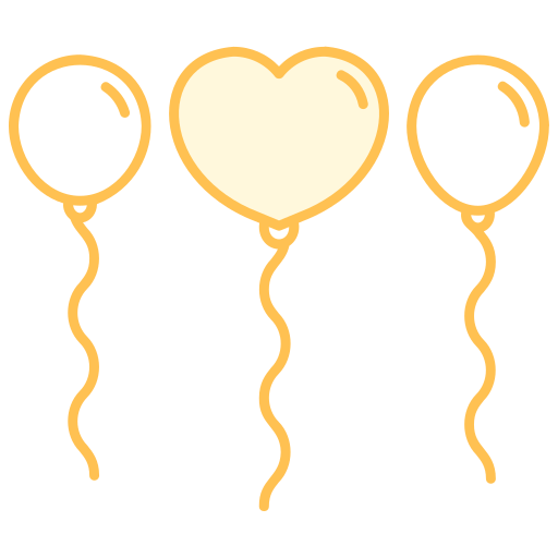 globos de amor icono gratis