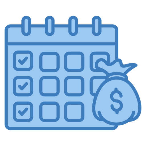 calendario financiero icono gratis