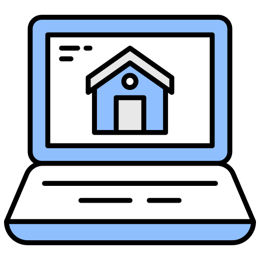 bienes raíces en línea icono gratis