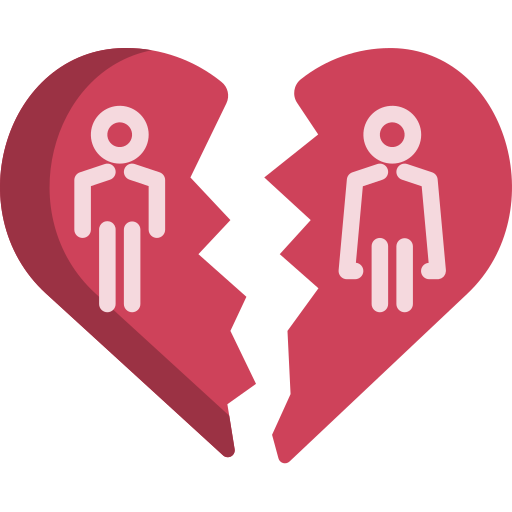 Divorce Winnievizence Flat icon