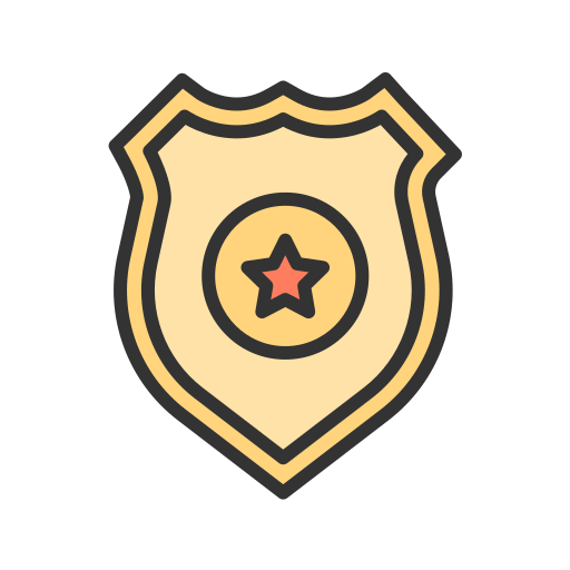 plaque de policier Icône gratuit