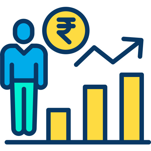 Rupees Kiranshastry Lineal Color icon