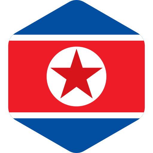 bandera de corea del norte icono gratis