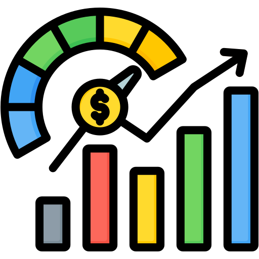 rendimiento de las ventas icono gratis