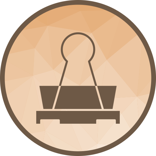 Binder clip free icon