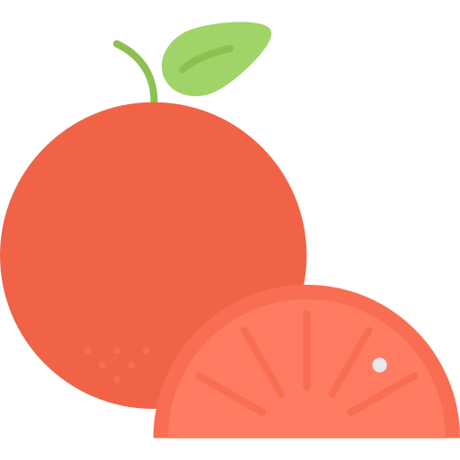 Orange Coloring Flat Icon