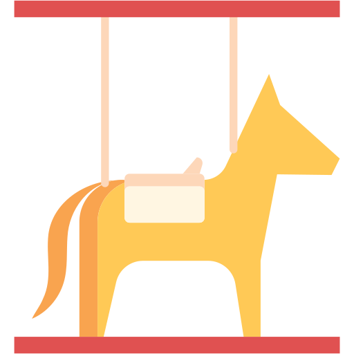 carrusel de caballos icono gratis