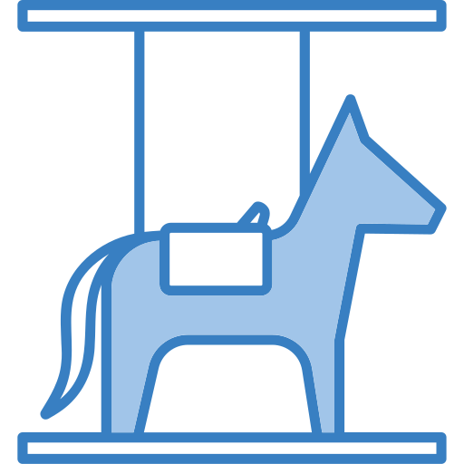 carrusel de caballos icono gratis