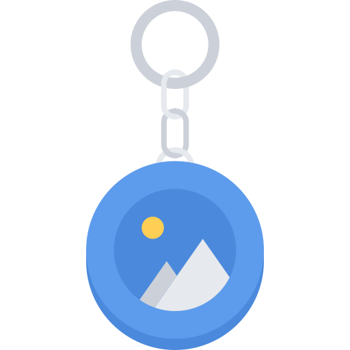 Key chain Coloring Flat icon