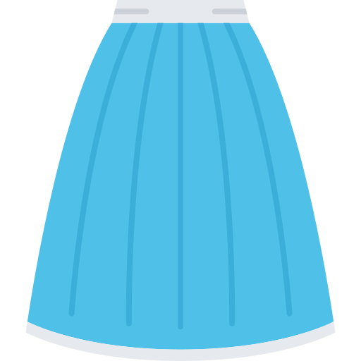 Skirt Coloring Flat icon