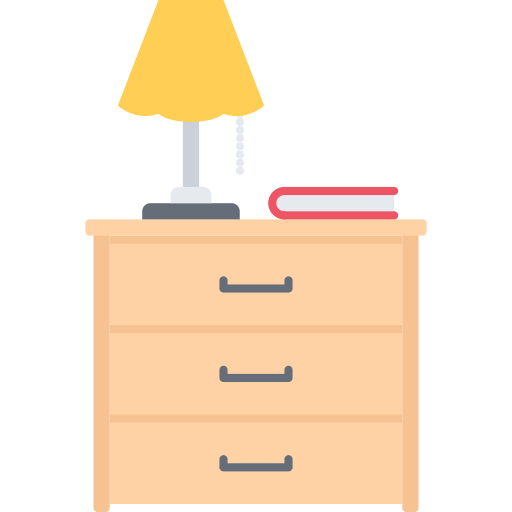 Nightstand Coloring Flat icon