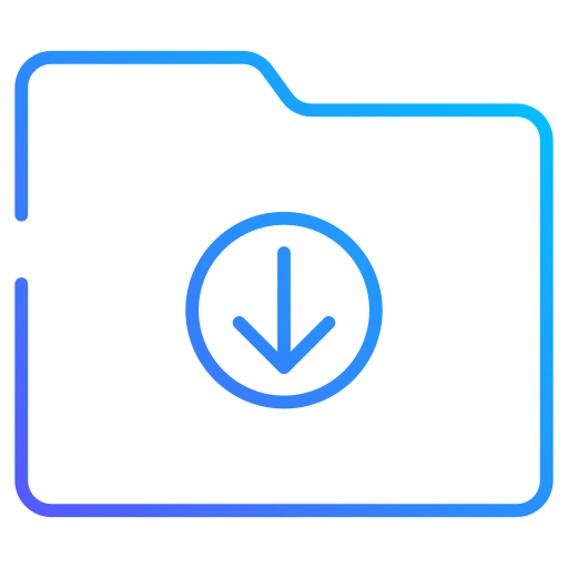 carpeta de descargas icono gratis