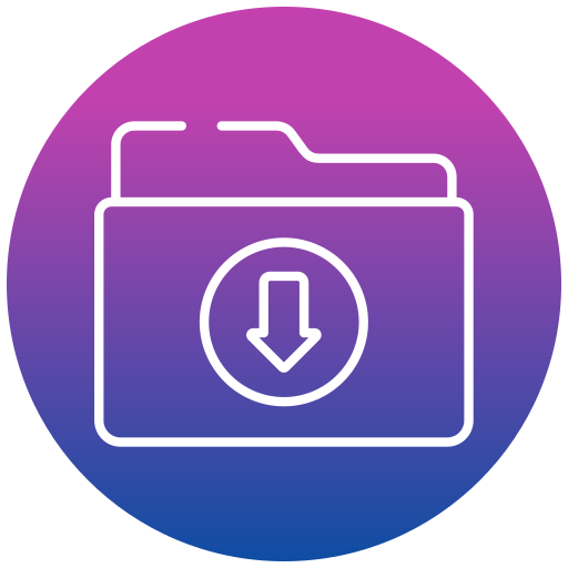 carpeta de descargas icono gratis