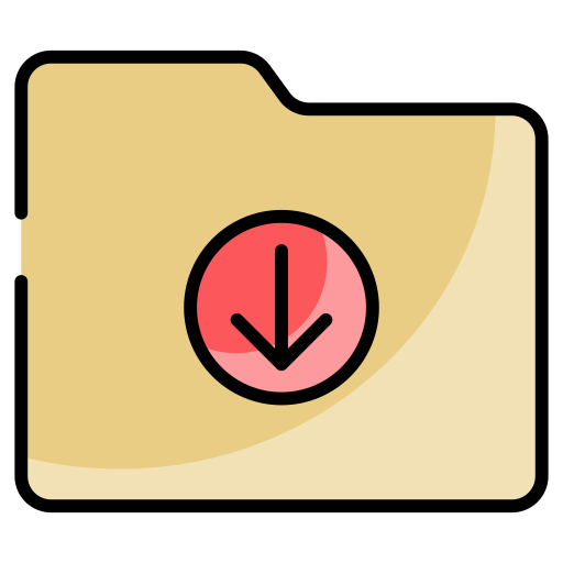 carpeta de descargas icono gratis