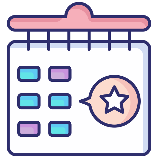 calendario de eventos icono gratis