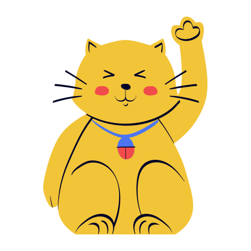 gato chino de la suerte icono gratis