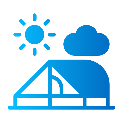 Área de acampar icono gratis