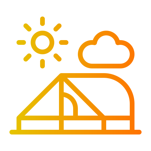 Área de acampar icono gratis