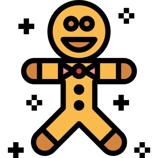 Gingerbread man free icon