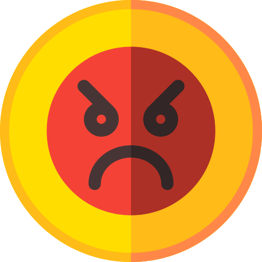 enojado icono gratis