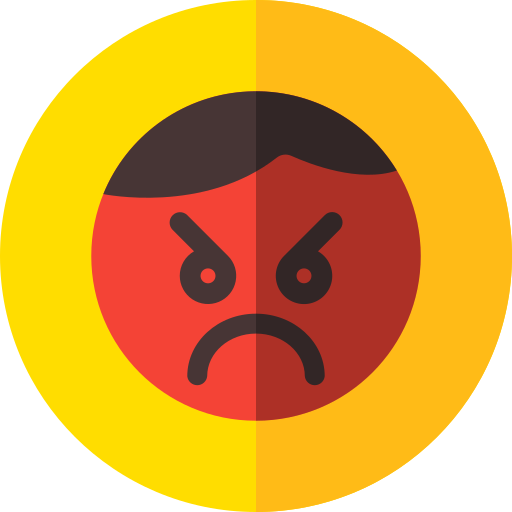 enojado icono gratis