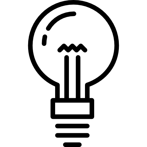 Light Bulb Detailed Straight Lineal Icon