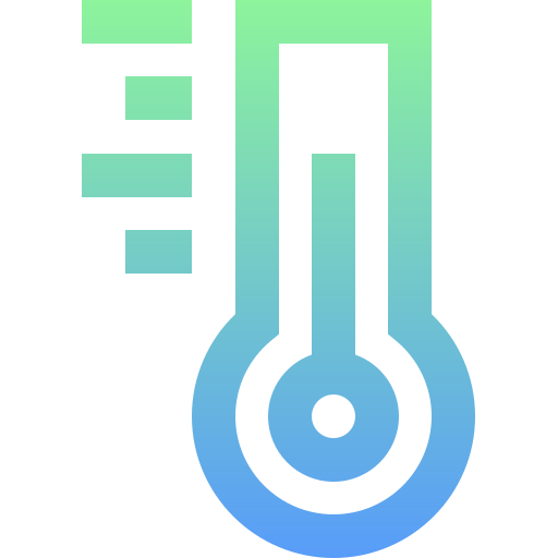 Thermometer Super Basic Straight Gradient icon