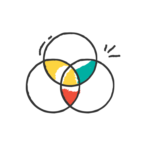 diagrama de venn icono gratis