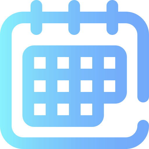 Calendar Super Basic Omission Gradient icon