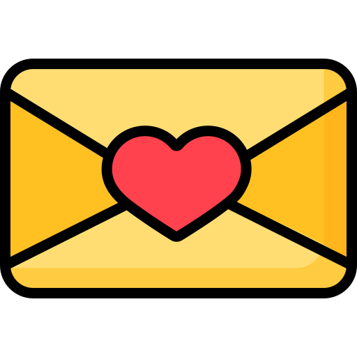 carta de amor icono gratis