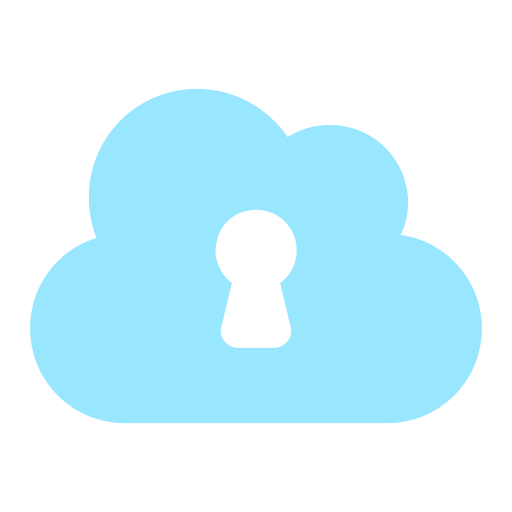 seguridad en la nube icono gratis