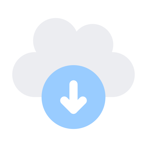 descarga en la nube icono gratis